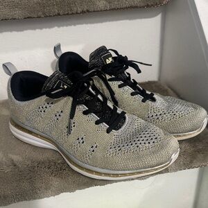 APL Women's Athletic Shoes in Silver and Gold